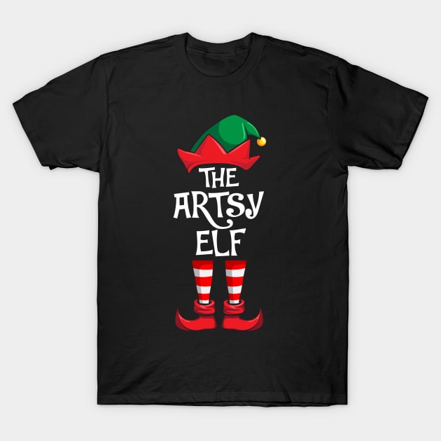 Artsy Elf Matching Family Christmas T-Shirt by hazlleylyavlda